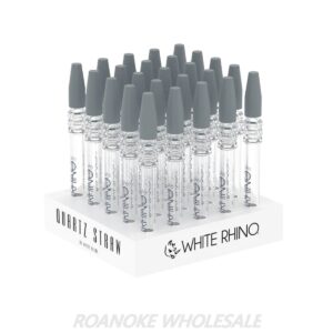 WHITE RHINO QUARTZ V2 DAB STRAW / SILICONE CAP 25PCS