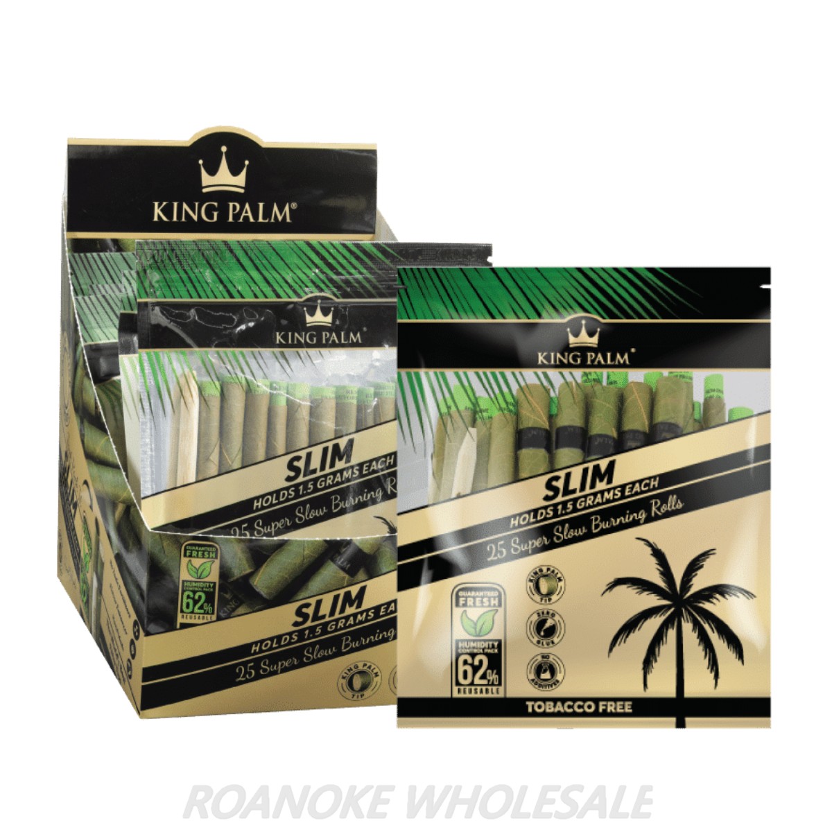 KING PALM SLIM ROLLS (1.5G) 8/25 PACKS