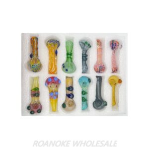 SPOON PIPE 4" DISPLAY MIXED DESIGNS 12PCS