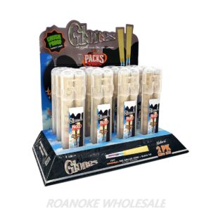 GLONES x PACKS GLASS CONES 12/2 PACK KING SIZE (NATURAL)