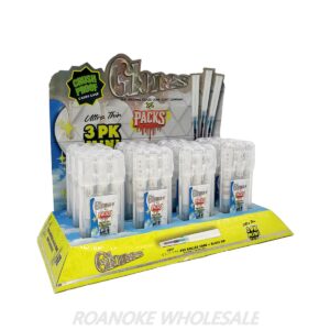 GLONES x PACKS GLASS CONES 12/3 PACK MINI 1&1/4 SIZE (ULTRA THIN)