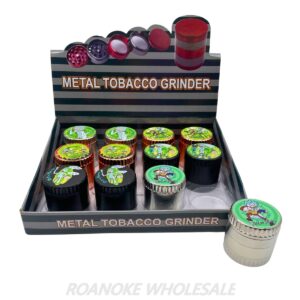 RICK & MORTY 40MM METAL GRINDER 12PCS