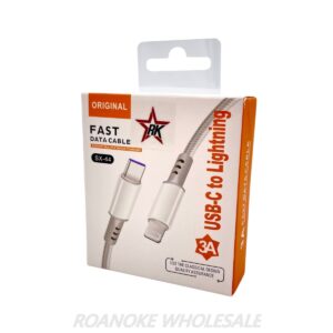 FAST DATA CABLE USB-C TO LIGHTNING SX-44 - 5PCS