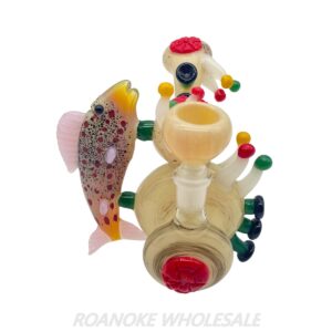 WATER PIPE 6" CORALS & FISH