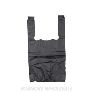 1/10 BLACK T-SHIRT CARRY-OUT BAGS 1000PCS