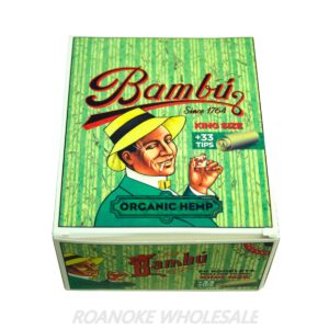 BAMBU ROLLING PAPER KING SIZE ORGANIC HEMP 50PCS + 33TIPS