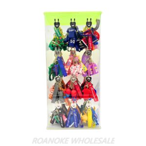 RUBBER KEYCHAINS DISPLAY 120PCS