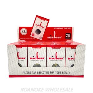 NICLESS PREMIUM CIGARETTE FILTERS 20 X 30 PACKS
