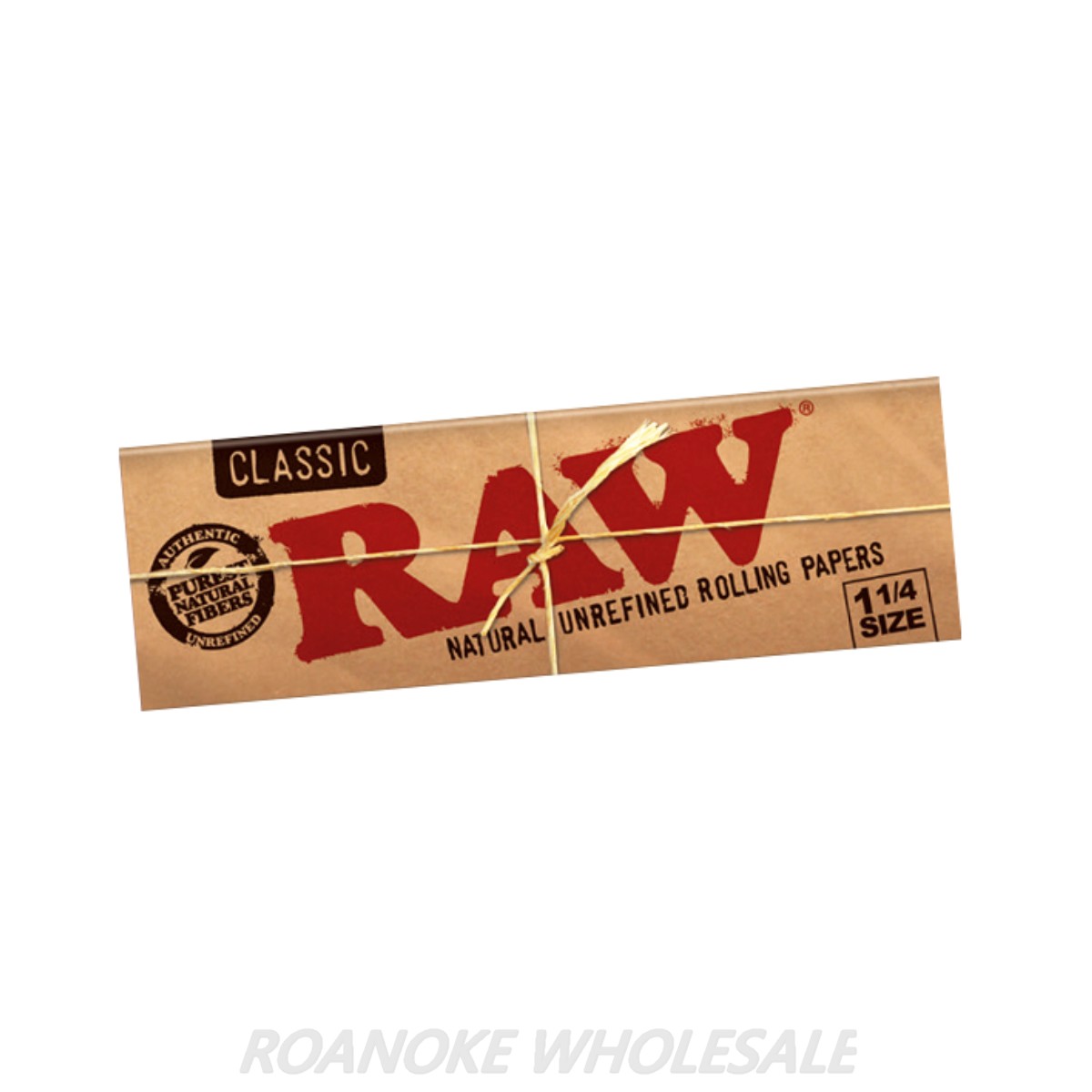RAW CLASSIC 1&1/4 SIZE UNREFINED ROLLING PAPERS 24PCS - Image 2