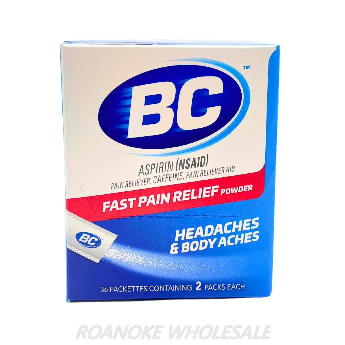 BC ASPIRIN (845MG) 36 PACKETTES OF 2-PACKS EACH