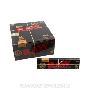 RAW BLACK CLASSIC KINGSIZE SLIM ROLLING PAPERS 50PCS
