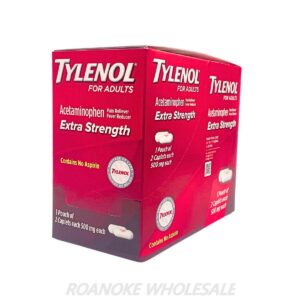 TYLENOL EXTRA STRENGTH 6 PACKS OF 2-TABS