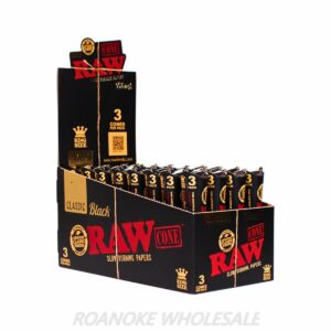 RAW CONE KING SIZE BLACK CLASSIC 32/3 PACKS