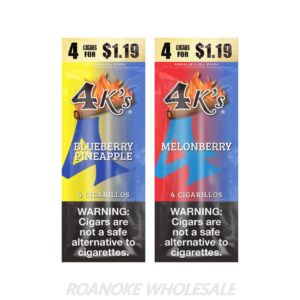 4K'S CIGARILLOS (4 FOR $1.19) 15/4 PACKS