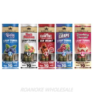 KING PALM LEAF TUBES MINI ROLLS (1G) 20/2 PACKS