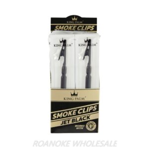KING PALM SMOKE CLIPS JET BLACK 24PCS
