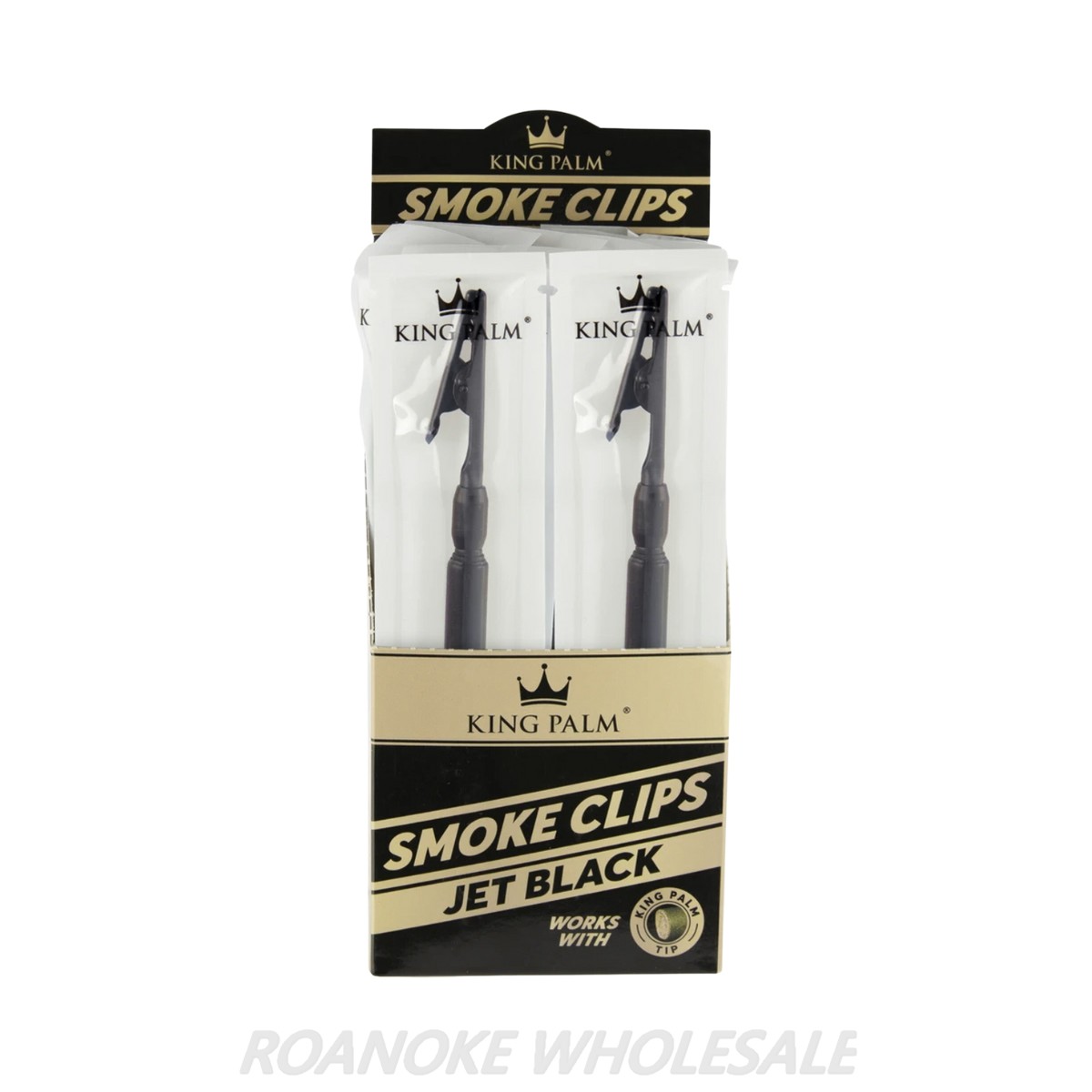 KING PALM SMOKE CLIPS JET BLACK 24PCS