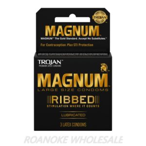 TROJAN MAGNUM RIBBED 6-PACK OF 3PCS