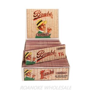 BAMBU NATURAL ROLLING PAPERS 1&1/4 SIZE 25PCS