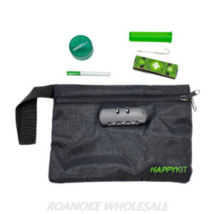 HAPPY KIT BLACK FLOWER POUCH