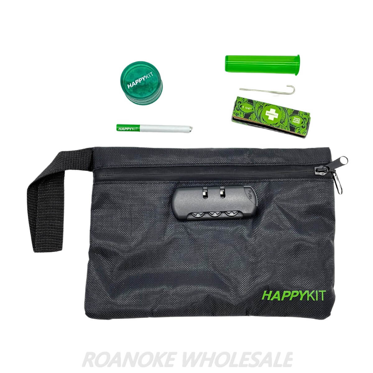 HAPPY KIT BLACK FLOWER POUCH