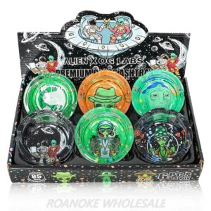ALIEN X OG LABS PREMIUM GLASS ASHTRAY 85MM 6PCS
