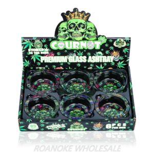 COURNOT PREMIUM GLASS ASHTRAY 85MM 6PCS