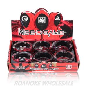 WEED GAME PREMIUM GLASS ASHTRAY 85MM 6PCS