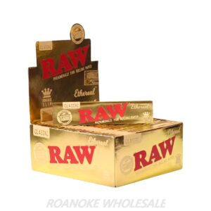 RAW CLASSIC KING SIZE SLIM ETHEREAL ROLLING PAPERS 32PCS