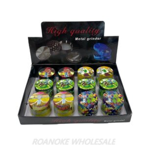 HIGH QUALITY 40MM METAL GRINDER RICK & MORTY 12PCS