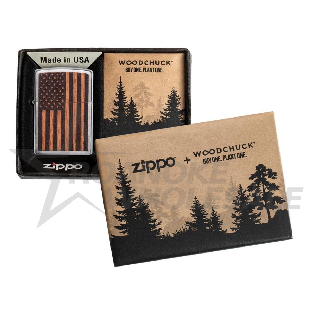 ZIPPO LIGHTER - WOODCHUCK AMERICAN FLAG ($39.95) - Image 2