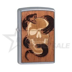 ZIPPO LIGHTER - WOODCHUCK SKULL & SNAKE ($45.95)