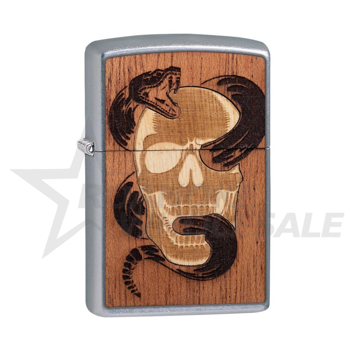 ZIPPO LIGHTER - WOODCHUCK SKULL & SNAKE ($45.95)