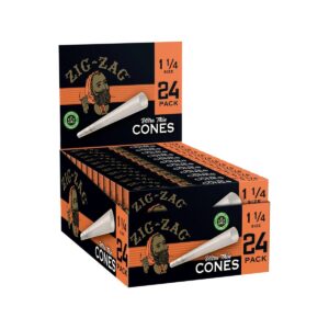 ZIG ZAG ULTRA THIN CONES 1 1/4 SIZE 12/24 PACKS