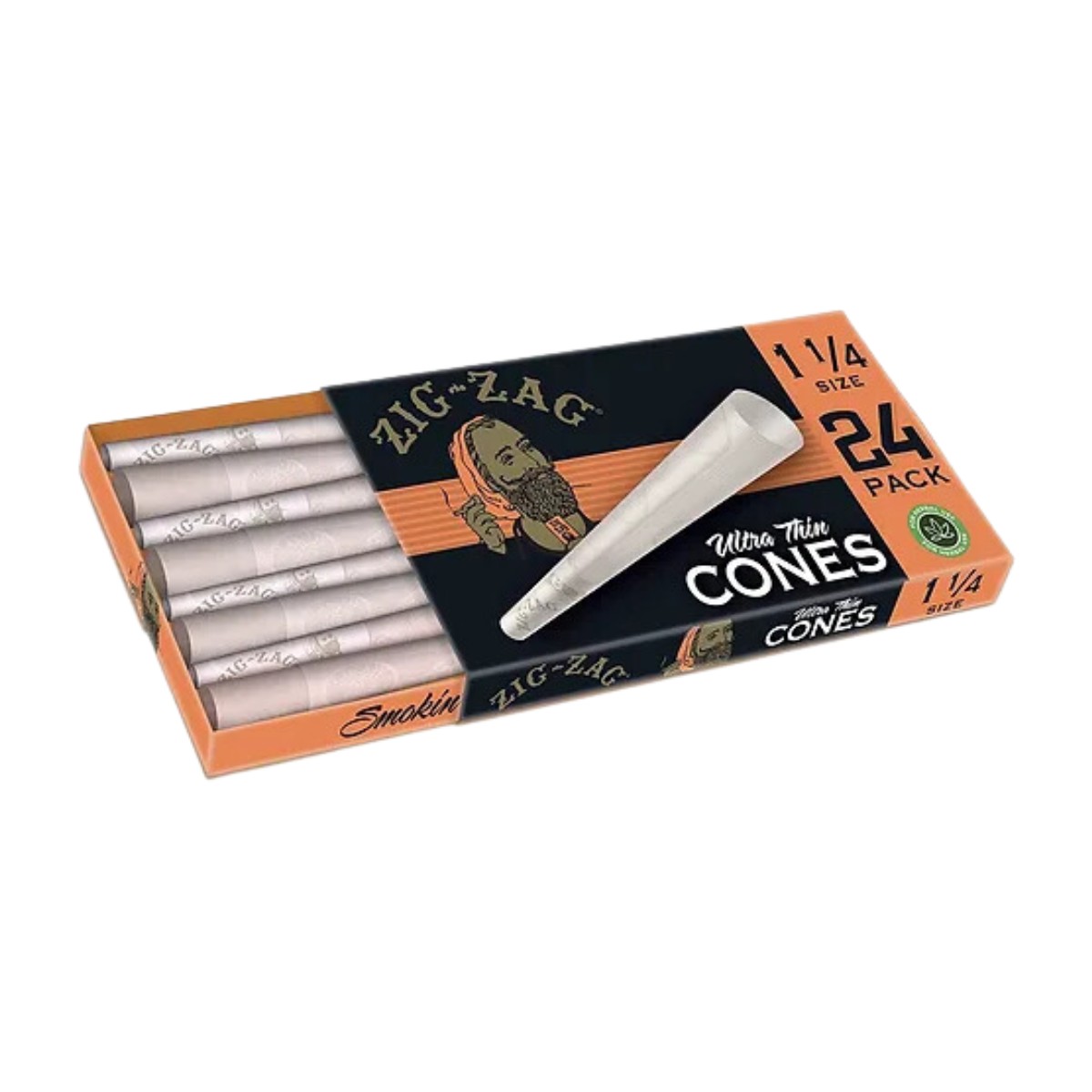 ZIG ZAG ULTRA THIN CONES 1 1/4 SIZE 12/24 PACKS - Image 2