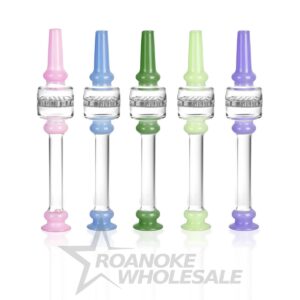 GLASS NECTAR COLLECTOR HONEYCOMB DIFFUSER DAB STRAW KIT 5PCS