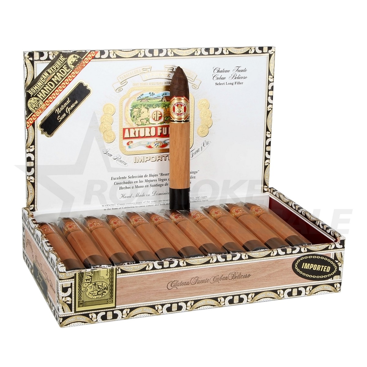 ARTURO FUENTE SUN GROWN CHATEAU CUBAN BELICOSO 5.75X52 CIGARS 24PCS