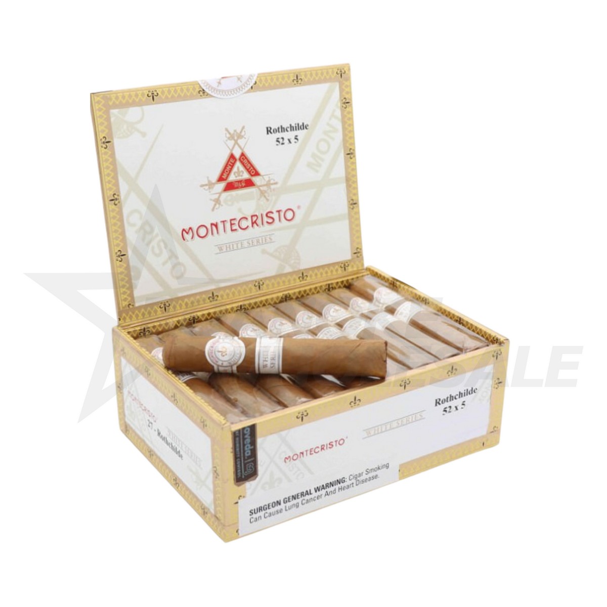 MONTECRISTO WHITE SERIES ROTHCHILDE 5X52 CIGARS 27PCS