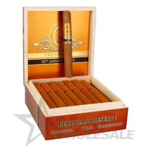 PERDOMO RESERVE 10TH ANNIVERSARY CHURCHILL CHAMPAGNE 7X54 CIGARS 25PCS