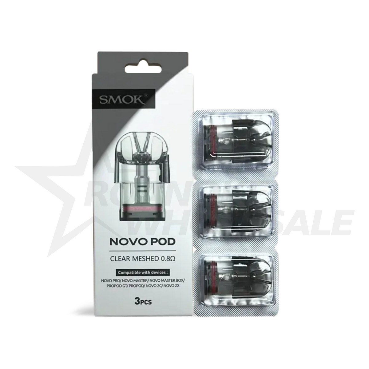 SMOK NOVO CLEAR PODS (3ML) 3PCS - Image 2