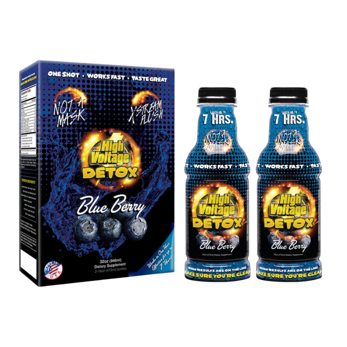 HIGH VOLTAGE DETOX XSTREAM FLUSH 32OZ 2PCS