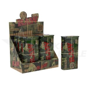 RAW PRE-ROLLED TIPS LIMITED EDITION CAMO 100/TIN 6PCS
