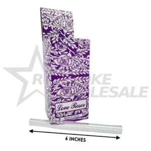 LOVE ROSES EXTRA LARGE (6") GLASS TUBE 36PCS