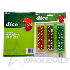 TURTLE NOSE DICE CLASSIC CLEAR 48PCS