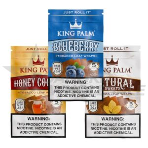 KING PALM TOBACCO LEAF WRAPS 8/5 PACKS