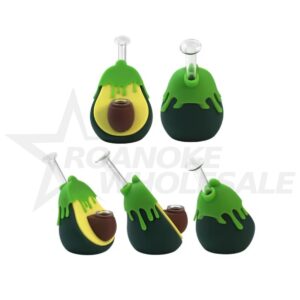 AVOCADO SILICONE WATER PIPE 4"