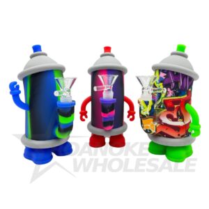 SPRAY GRAFFITI SILICONE WATER PIPE (6")