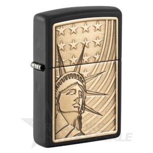 ZIPPO LIGHTER - LIBERTY AND FLAG EMBLEM ($44.95)