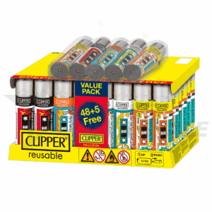 CLIPPER REUSABLE LIGHTER 48 PACK + 5 FREE [NO SHIPPING]