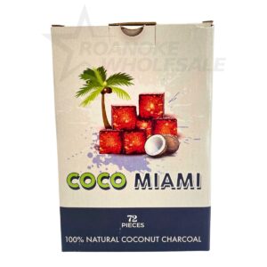 COCO MIAMI 100% NATURAL COCONUT CHARCOAL 72PCS